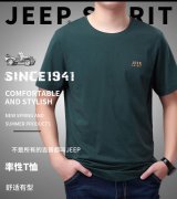 吉普Jeep正品夏季纯棉宽松大码圆领短袖T恤3037  139元包邮